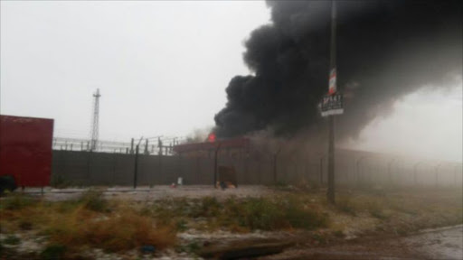 Yaldwyn power station caught fire‚ causing massive power outages on the East Rand.Picture BJERNE DIRKER VIA TWITTER