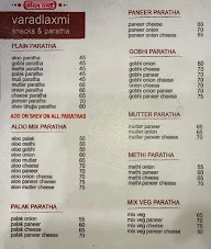 Varadlaxmi Paratha And Snacks menu 3