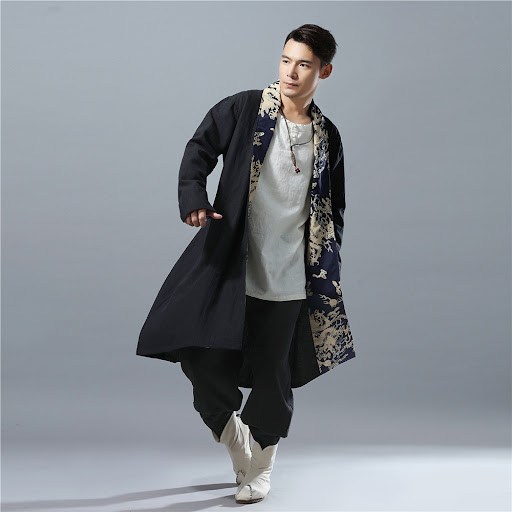 Title 2, Chinese Style Cotton And Linen Printed Robe, Co...