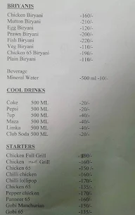 Sri Sun Hotel menu 2