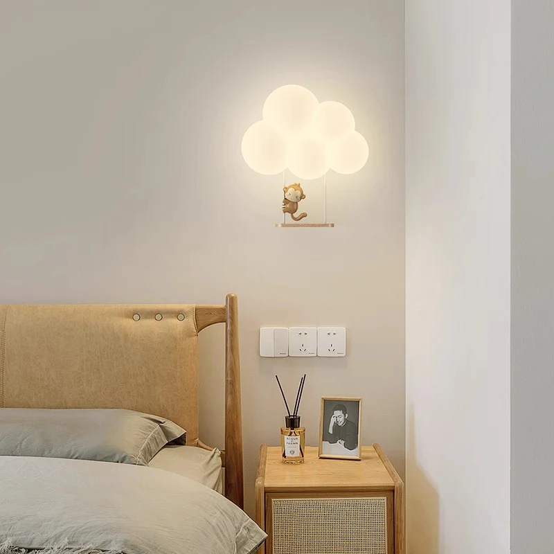 Luminária de parede para quarto infantil de espectro total Iluminação suave e segura para o quarto das crianças. Design moderno e funcional para quartos