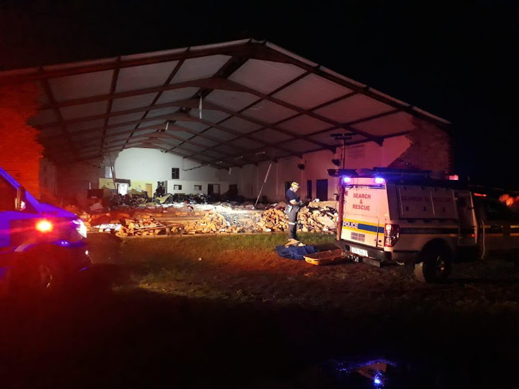 The wall of a Pentecostal church in northern KZN collapsed on Thursday April 18 2019 as heavy rains lashed the province.