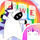 Download Surfing Rainbow Unicorn Keyboard Theme for Girls For PC Windows and Mac 1.0