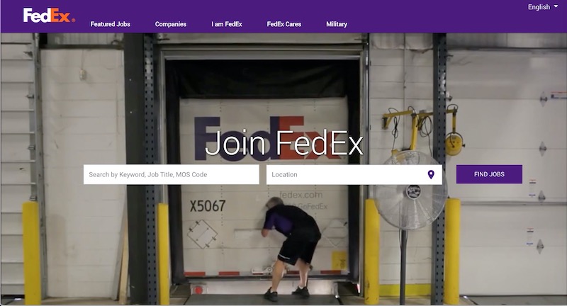 FedEx home page