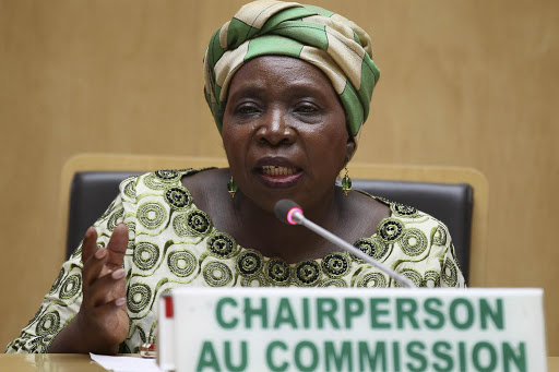 Nkosazana Dlamini-Zuma, chairperson of African Union (AU) Commission, addresses a news conference during the closing ceremony of the 24th Ordinary session of the Assembly of Heads of State and Government of the African Union at the African Union headquarters in Ethiopia's capital Addis Ababa, January 31, 2015. REUTERS/Tiksa Negeri (ETHIOPIA - Tags: POLITICS)