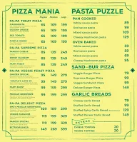 Pa-Pa Pizza By Village Cafe menu 1