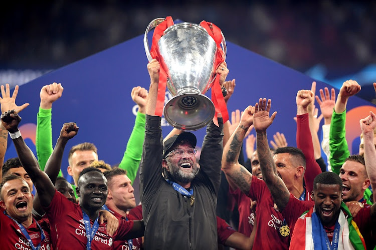 Jurgen Klopp, Manager of Liverpool celebrates with the Champions League Trophy after winning the UEFA Champions League Final between Tottenham Hotspur and Liverpool at Estadio Wanda Metropolitano on June 01, 2019 in Madrid, Spain.