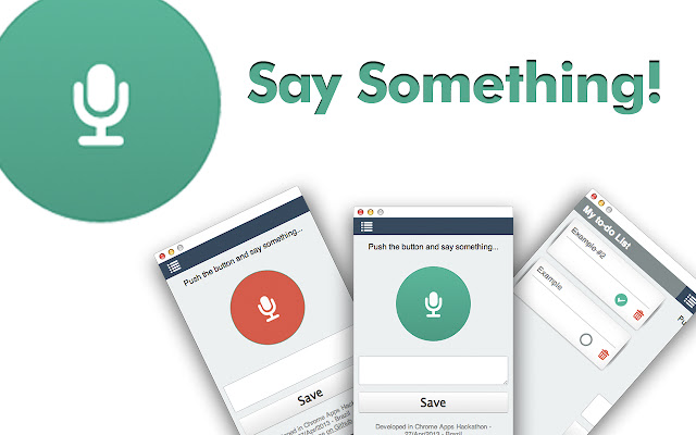 Say something! chrome extension