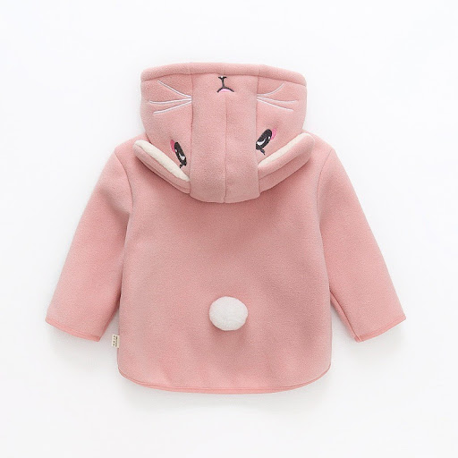 Title 5, Cartoon Velvet Warm Baby Hooded Jacket keeps yo...