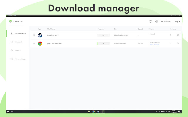 Checketry: download manager