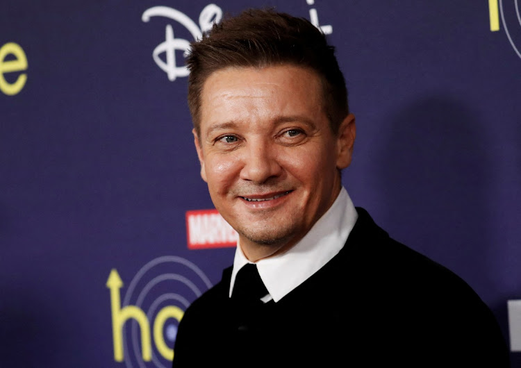 Actor Jeremy Renner poses for a picture during the premiere of the television series Hawkeye at El Capitan theatre in Los Angeles. The actor is in a critical condition after a snow plough accident