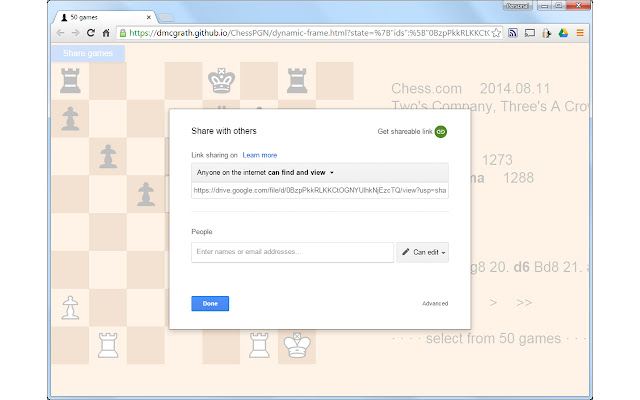 Chess Repertoire Manager - A game from PGN file on built-in PGN viewer/ editor