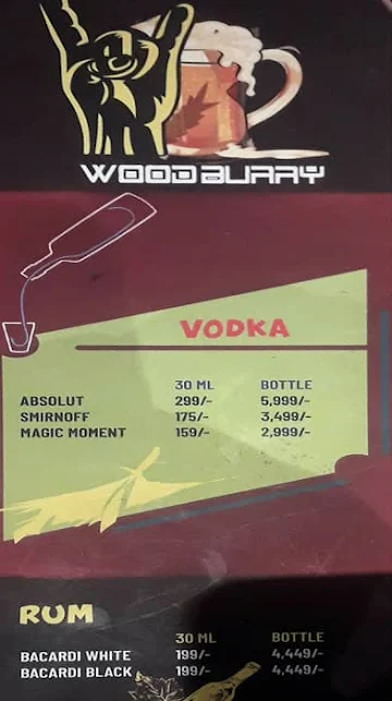 Woodbury menu 