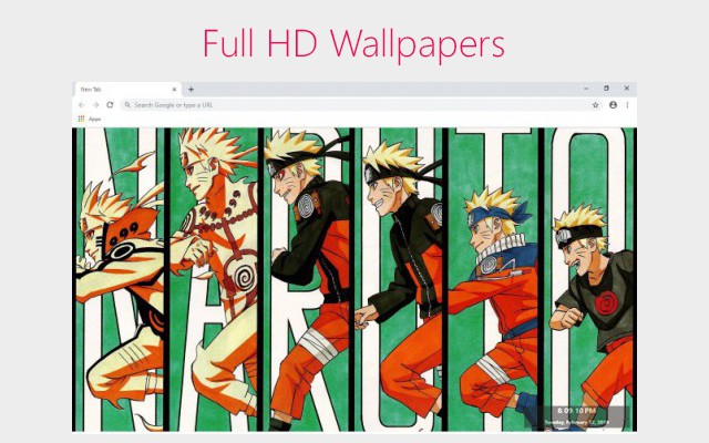 Naruto Shippuuden Full HD wallpapers new tab