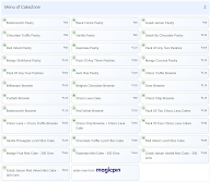 CakeZone menu 2