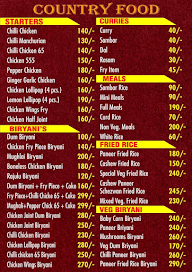 Country Food menu 1