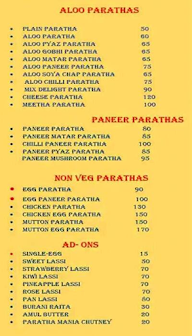 Paratha Mania menu 1