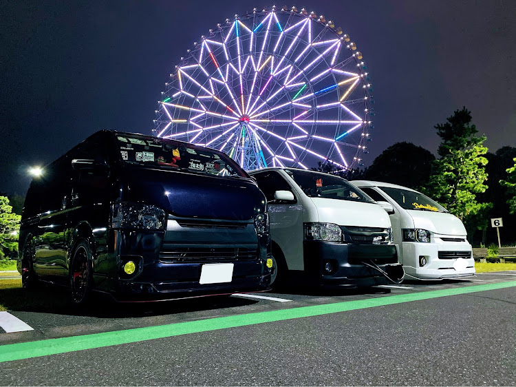 ハイエースワゴンのドライブスポット・葛西臨海公園🎡・utaさんブツ有難う御座いました🙇‍♂️・TEAM Excitaciónに関するカスタム事例の投稿画像4枚目