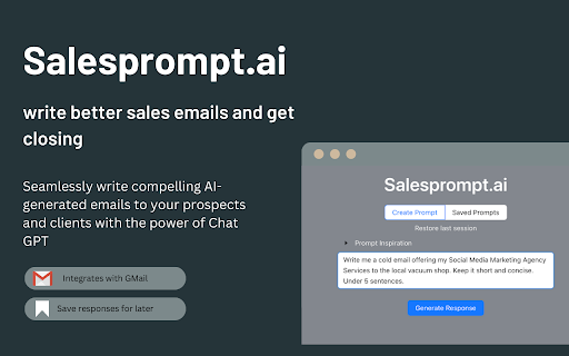 Salesprompt.ai - Sales Email w/ ChatGPT & AI