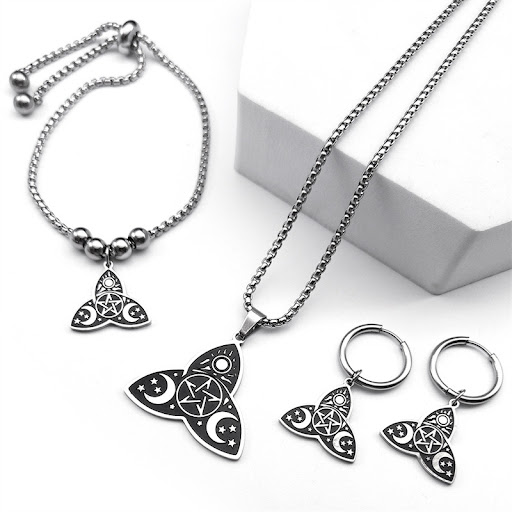 Title 5, Aesthetic Stainless Steel Necklace Suit Elegant...