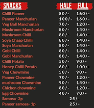 Abhinav Food menu 1