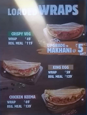 Burger King menu 