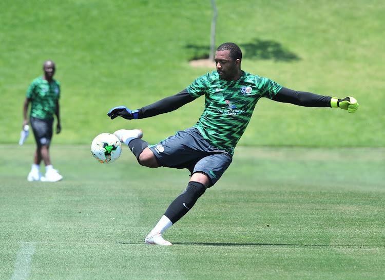 Bafana Bafana goalkeeper Itumeleng Khune during at a practice session at Steyn City School in Johannesburg ahead of a crucial 2019 Africa Cup of Nations qualifying match between South Africa and Nigeria at FNB Stadium on Saturday November 17, 2018.