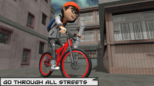 Bicycle Rider Racer Throw Paper in Bicycle Games