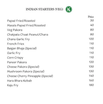 Karwaan Resto menu 