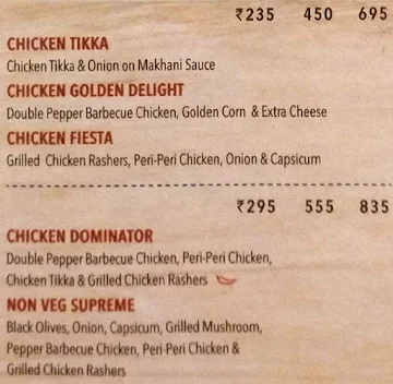 Domino's Pizza menu 