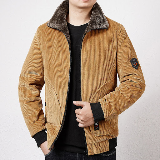 Title 2, Corduroy Cotton Coat Mens Winter Coat, warm & ...
