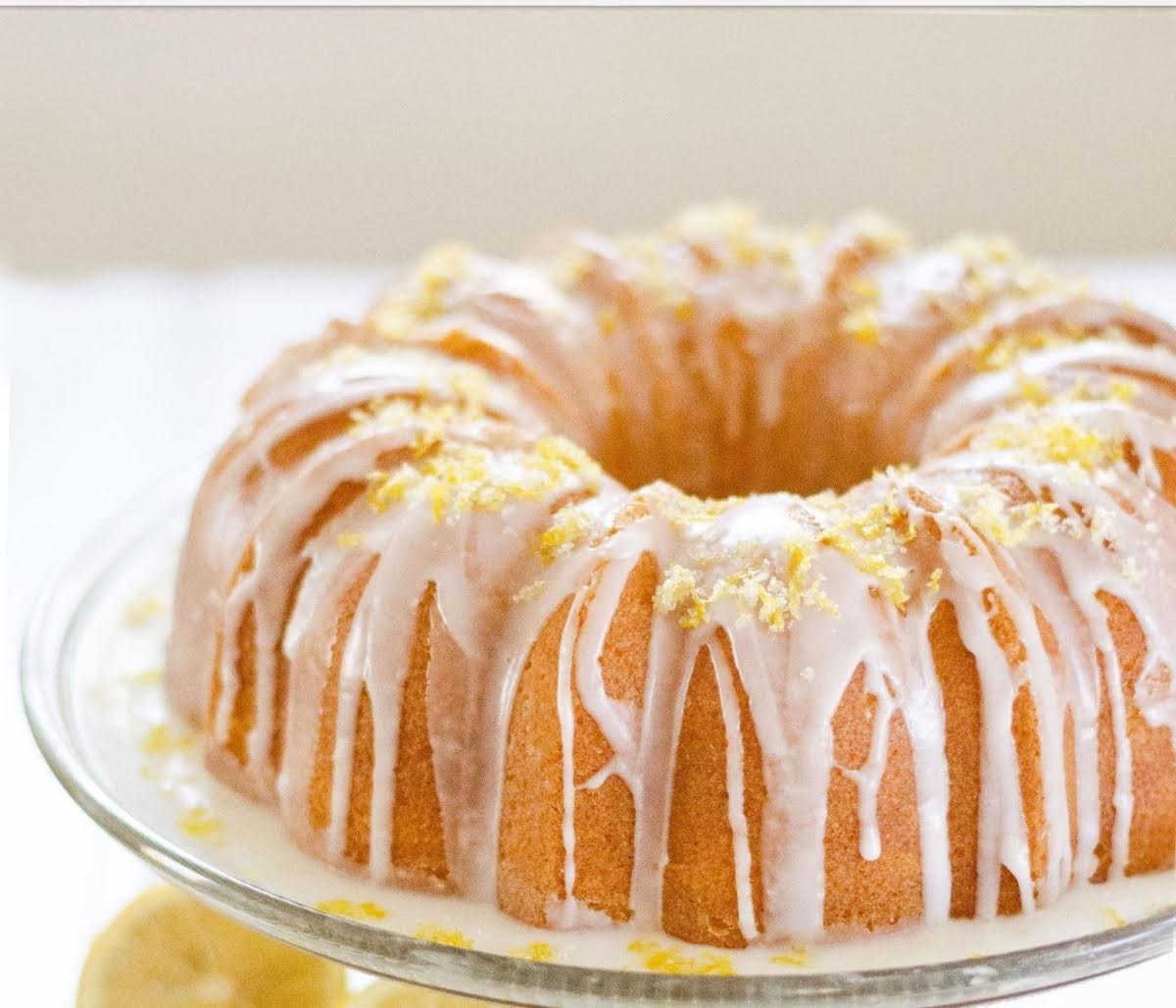 Super Moist Buttermilk Lemon Pound Cake With Glaze Just A Pinch 