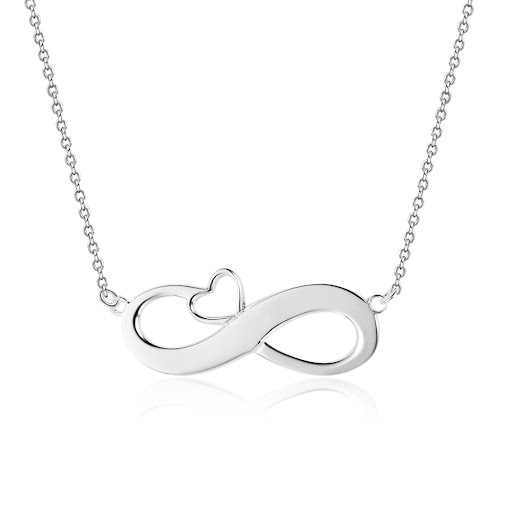 Title 2, Eight-shaped necklace heart-shaped pendant