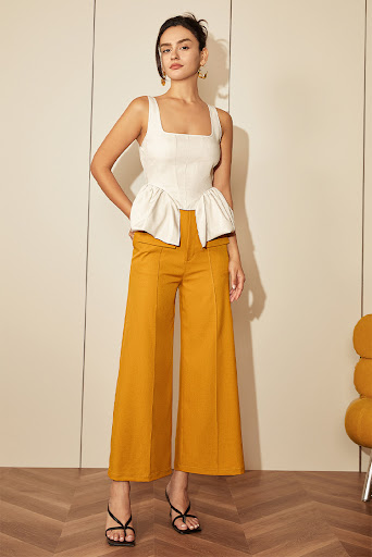 Title 3, Womens Top Shirt Square Collar Irregular Spagh...