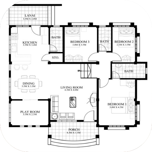 plans de maison minimaliste icon