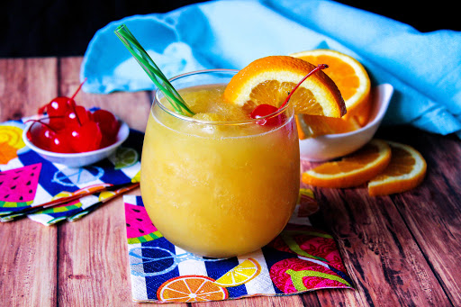 Frozen Colorado Slush in a cup ready to serve.