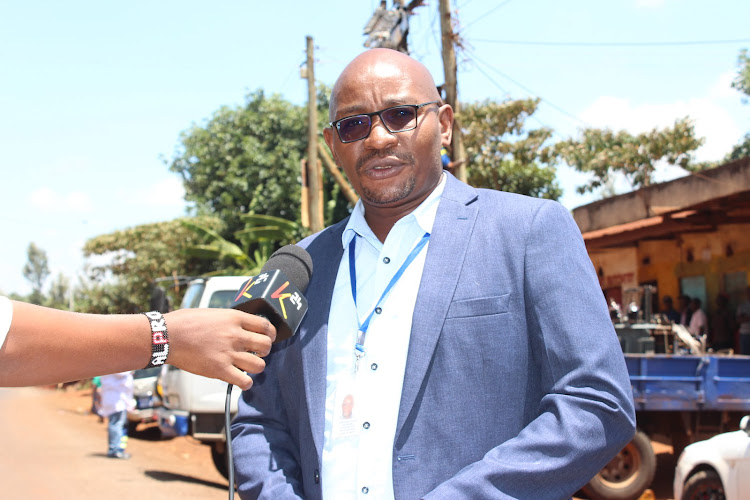 Kenya Power Murang'a manager Harrison Kamau at Kiawaihiga market on April 6, 2022.