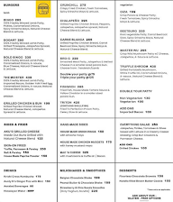 AKU's - The Burger Co. menu 1