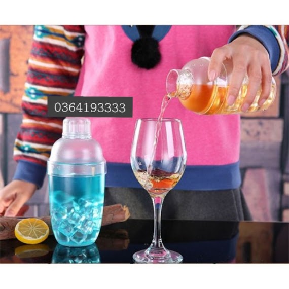 Bình Lắc Cafe Shaker Cocktail Nhựa 530Ml