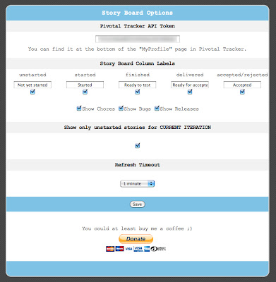 Pivotal Tracker Story Board