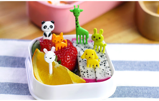 Title 3, Childrens Fruit Forks Creative Plastic Lunch D...