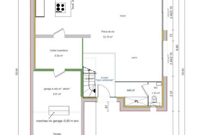  Vente Terrain + Maison - Terrain : 381m² - Maison : 100m² à Palaiseau (91120) 