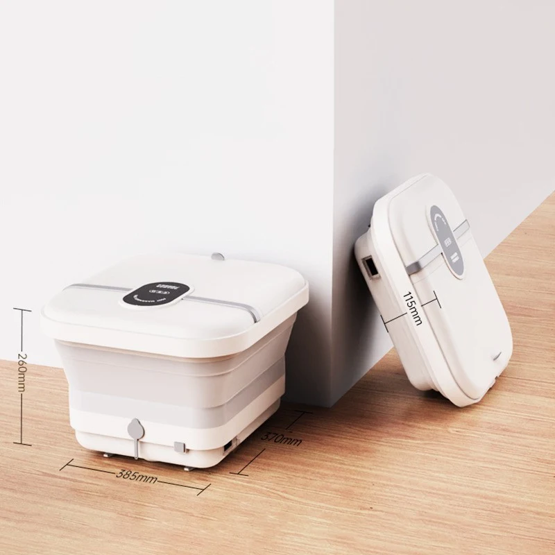 Opvouwbare, verwarmde, volledig automatische voetbadton – Ontspanning en comfort voor thuis. Geniet van een heerlijke warme voetmassage.