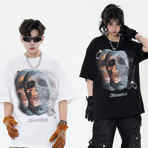 Title 4, Fashion Skull Short Sleeve T-shirt for men and ...