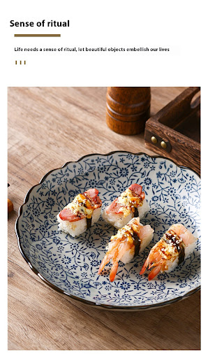 Title 4, Porcelain Sushi Dinner Plate, designed for eleg...