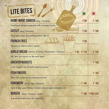Big Cup Cafe menu 