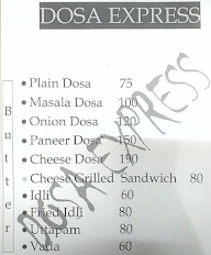 Dosa Express menu 1