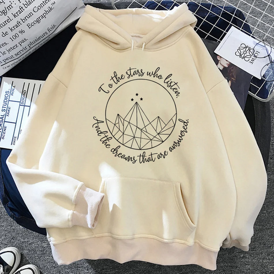 Acotar Hoodies feminino japonês gótico estético capuz feminino