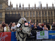 John Black ran the 2013 London Marathon in a rhino suit and raised about R100,000. Now he's training to climb the highest mountain in Antarctica - in his rhino suit.