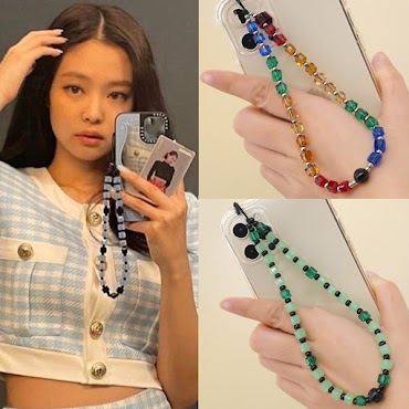 Blackpink Rose/Lisa/Jennie/Jisoo Dây Gài Gắn Điện Thoại Di Động Họa Tiết Blackpink Bắt Mắt Sành Điệu